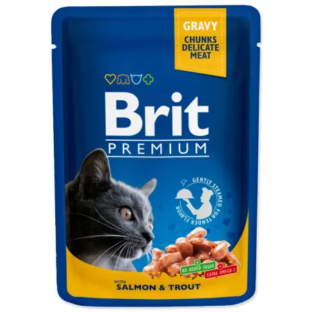 Kapsica Brit Premium Cat losos i pastrva 100 g