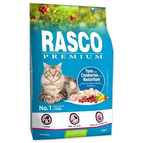 Hrana Rasco Premium Sterilized tuna s brusnicom i kapucinkom 2kg