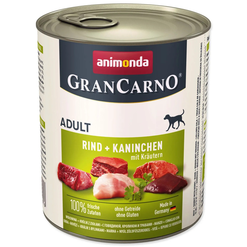 Konzerva Animonda Gran Carno Adult govedina i zec s biljem 800 g