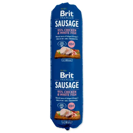 Salama Brit Sausage piletina i bijela riba 800g
