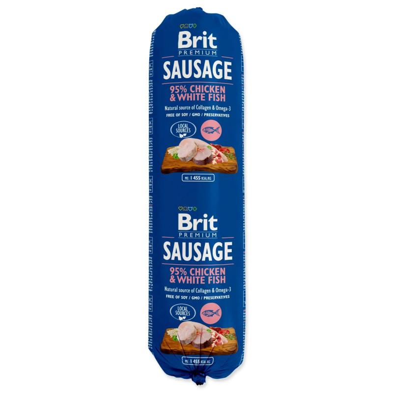 Salama Brit Sausage piletina i bijela riba 800g