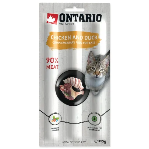 Poslastica Ontario piletina i patka, štapići 3x5g