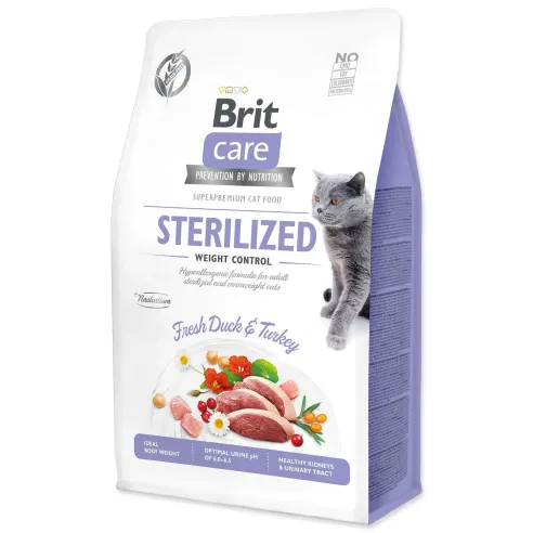 Hrana Brit Care Cat bez žitarica za sterilizirane mačke, kontrola težine 0,4 kg