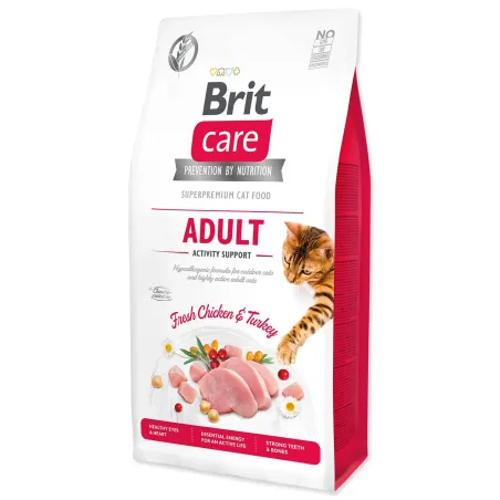 Hrana Brit Care Cat bez žitarica za odrasle — podrška aktivnosti 7 kg