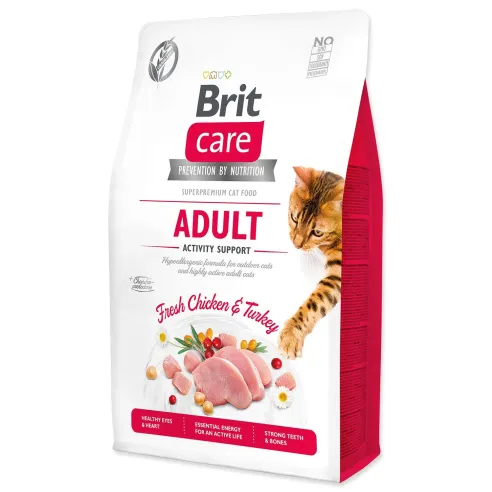 Hrana Brit Care Cat bez žitarica za odrasle, podrška aktivnosti 2 kg