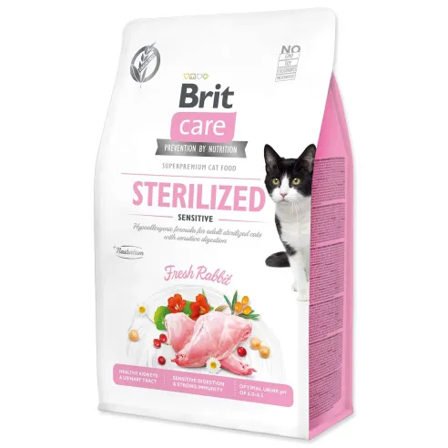 Hrana Brit Care Cat bez žitarica za sterilizirane, osjetljive mačke 0,4 kg