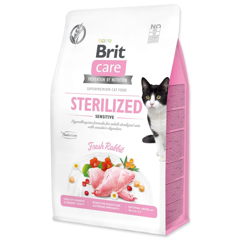 Hrana Brit Care Cat bez žitarica za sterilizirane, osjetljive mačke 0,4 kg
