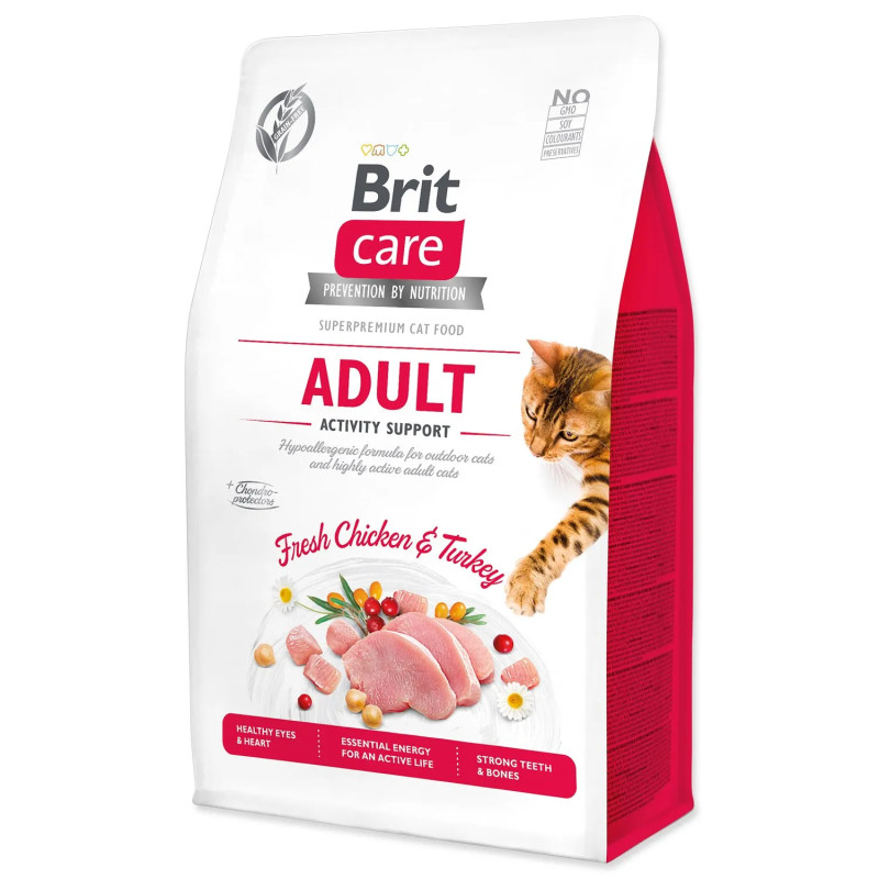 Hrana Brit Care Cat bez žitarica za odrasle — podrška aktivnosti 0,4 kg