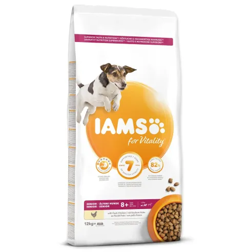 Hrana IAMS Dog Senior Mali i Srednji Piletina 12kg