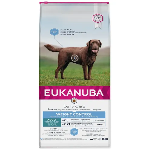 Hrana EUKANUBA Daily Care Adult Large & Giant Weight Control 15 kg