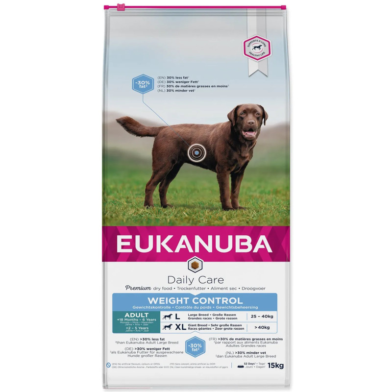 Hrana EUKANUBA Daily Care Adult Large & Giant Weight Control 15 kg