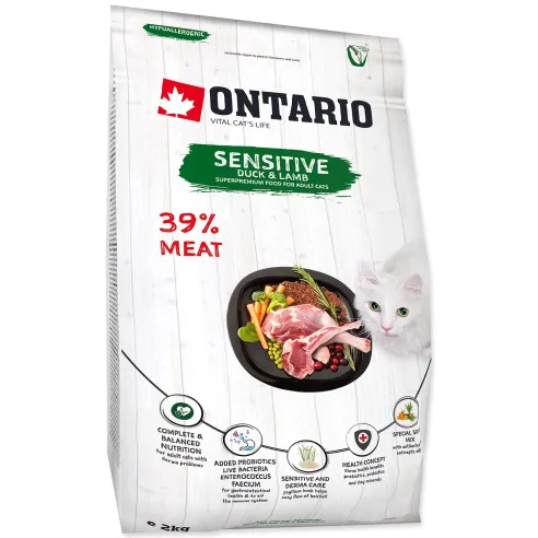 Hrana za mačke Ontario Cat sensitive/Derma 2kg