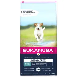 Hrana EUKANUBA za odrasle, male i srednje pasmine, bez žitarica, Ocean Fish, 12 kg