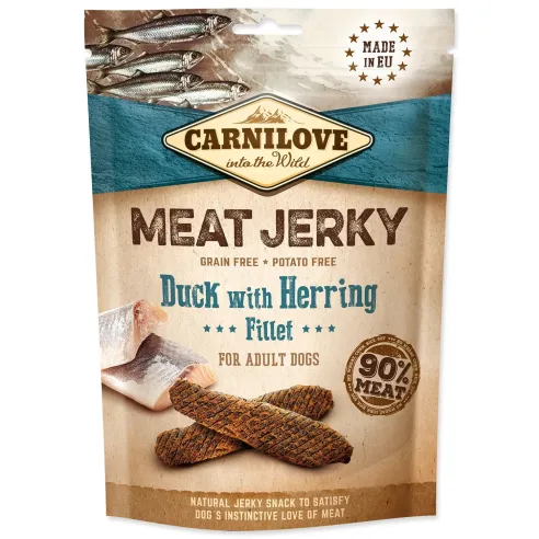 Poslastica Carnilove Jerky patka i haringa, ploške 100 g