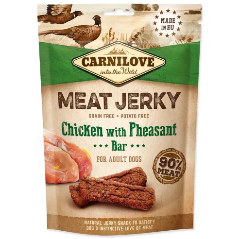 Poslastica Carnilove Jerky piletina i fazan, štapići 100 g