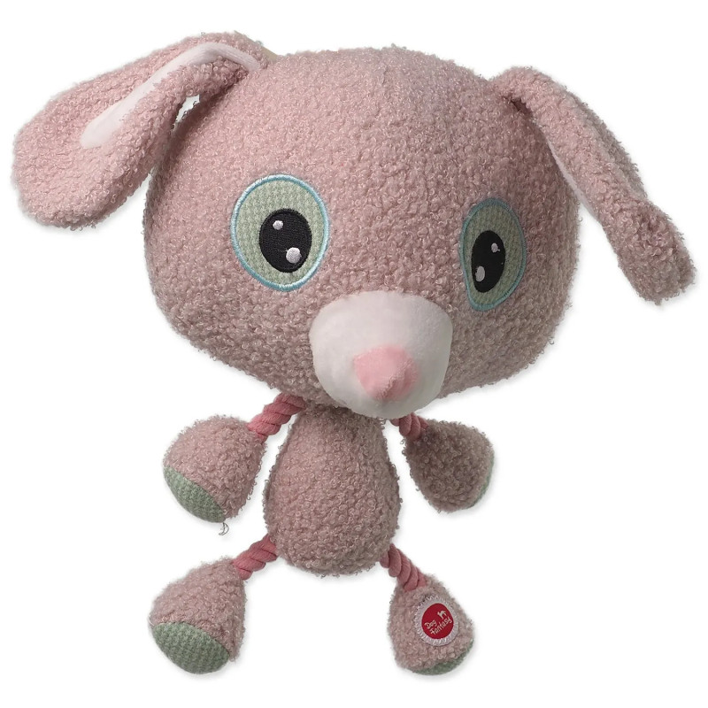 Igračka Dog Fantasy Big Head plišani zec s piskačem 30 cm
