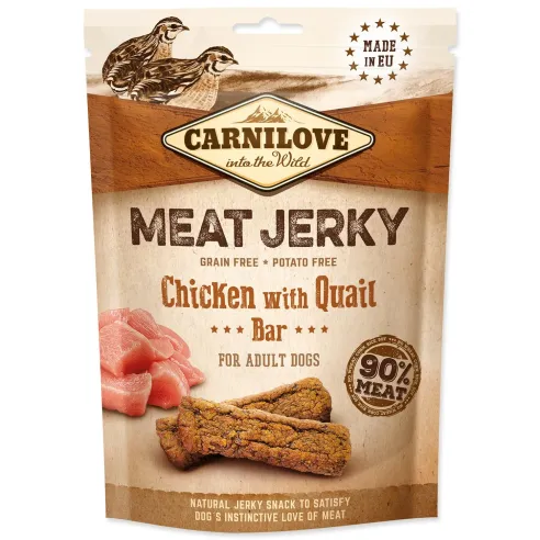 Poslastica Carnilove Jerky prepelica i piletina, štapići 100 g