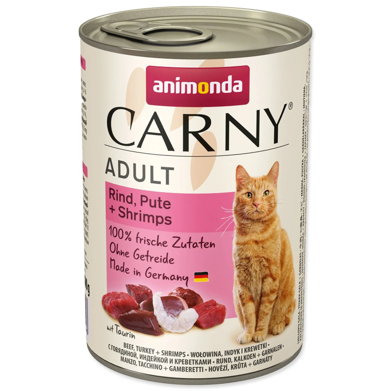 Konzerva Animonda Carny Adult goveđe, pureće i kozice 400 g