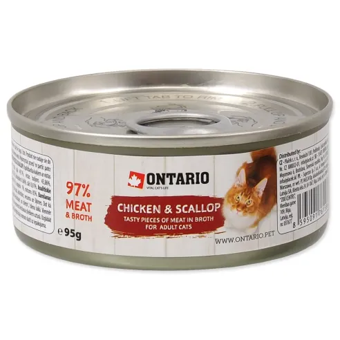 Ontario Cat pileći komadići i dagnje 95 g