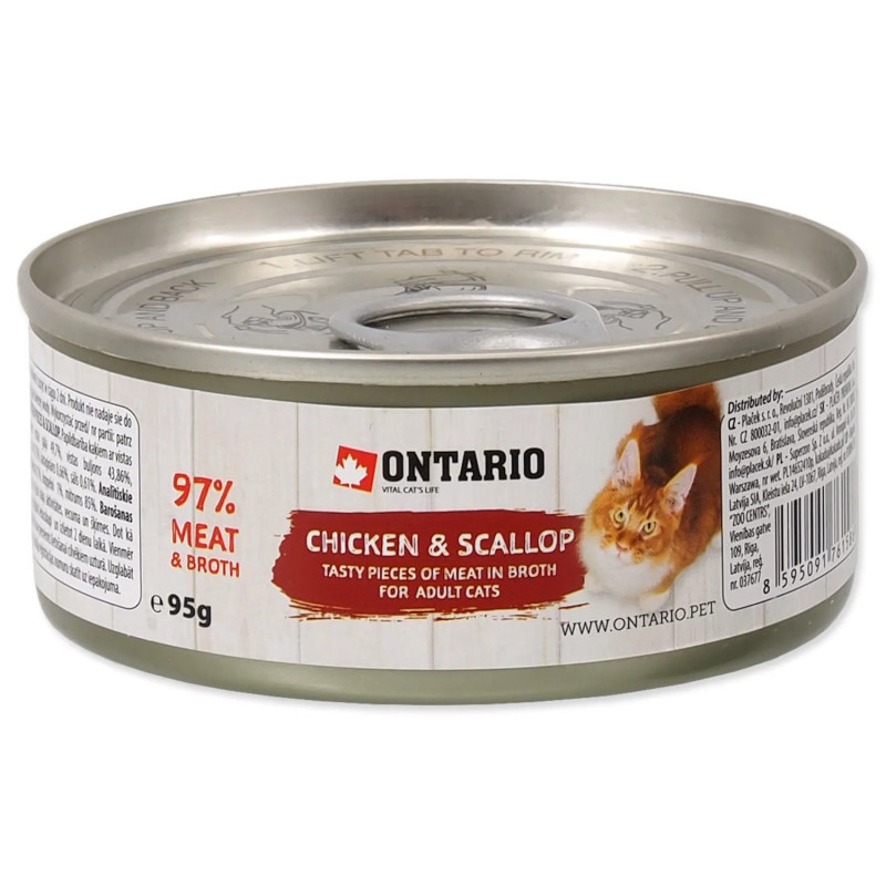 Ontario Cat pileći komadići i dagnje 95 g