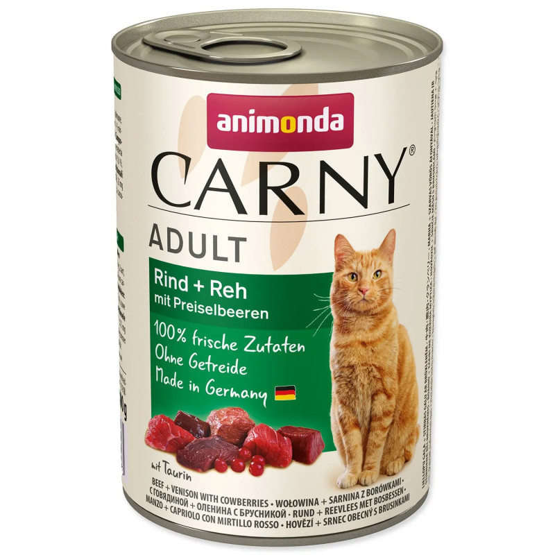 Konzerva Animonda Carny Adult govedina i divljačina s brusnicama 400g