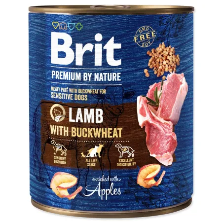 Konzerva Brit Premium by Nature janje s heljdom 800g