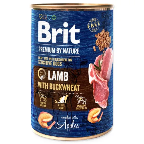 Konzerva Brit Premium by Nature janjetina s heljdom 400g