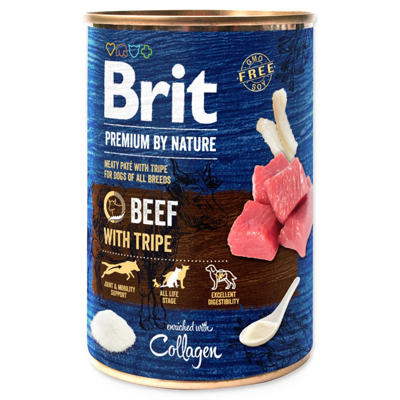 Konzerva Brit Premium by Nature goveđe s tripicama 400g