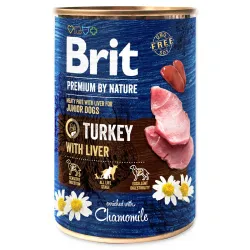 Konzerva Brit Premium by Nature puretina s jetrom 400g