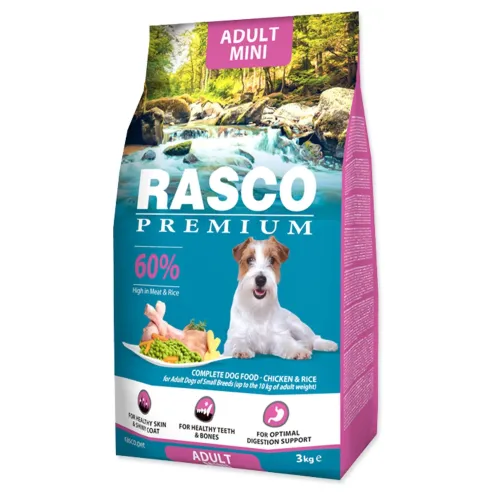 Hrana Rasco Premium Adult Mini piletina s rižom 3 kg