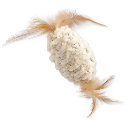 Igračka Magic Cat chenille lopta s perjem i catnipom mix 20 cm