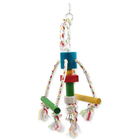 Igračka Bird Jewel drvena hobotnica, viseća na užetu 10x15x29cm