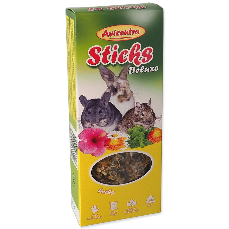 Štapić Avicentra Deluxe za velike glodavce, s biljem 2 kom