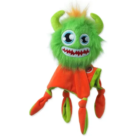 Igračka Dog Fantasy Monsters strašilo s piskalicom dlakavo zeleno s dekicom 28 cm