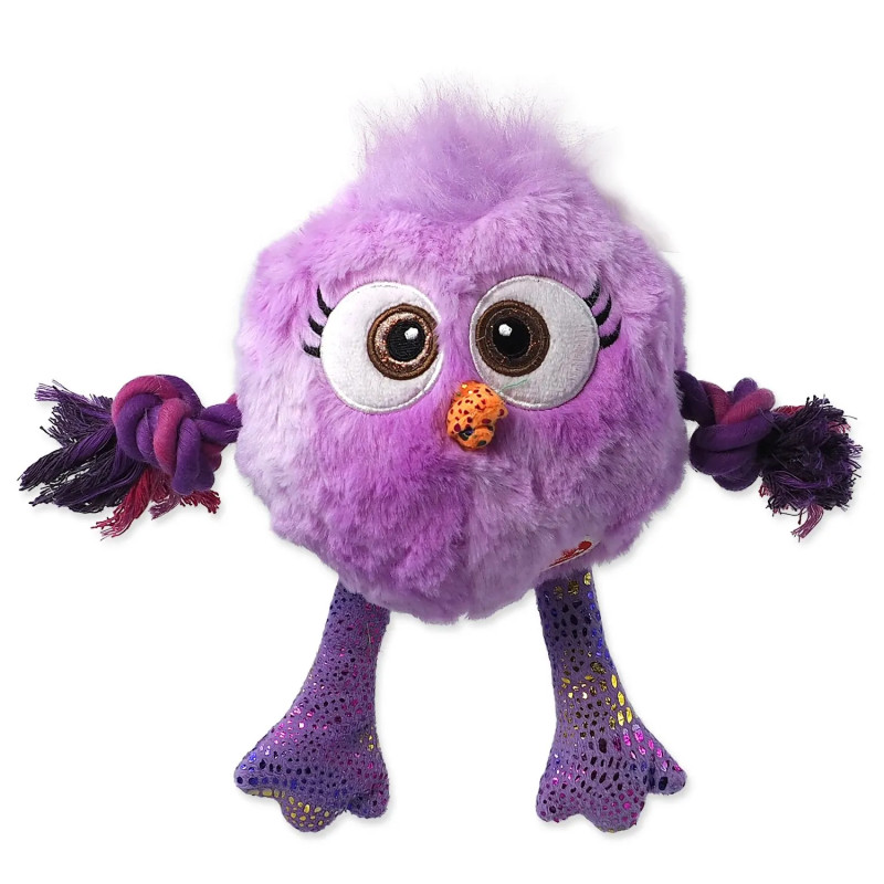 Igračka Dog Fantasy Monsters piskavo pile s užadima i čvorovima, ljubičasta, 15 cm