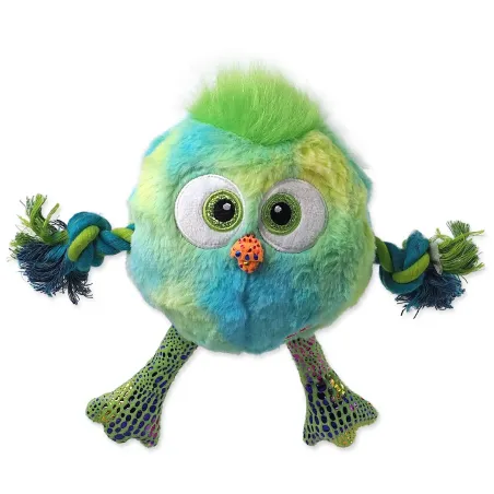 Igračka Dog Fantasy Monsters pile s piskom, s užadima i čvorovima, plavo 15 cm