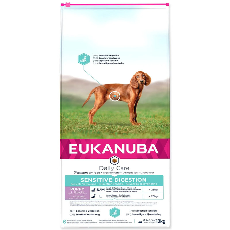EUKANUBA Daily Care hrana za štence — za osjetljivu probavu, 12 kg