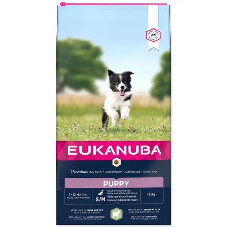 Hrana EUKANUBA Puppy Small & Medium s janjetinom 12 kg