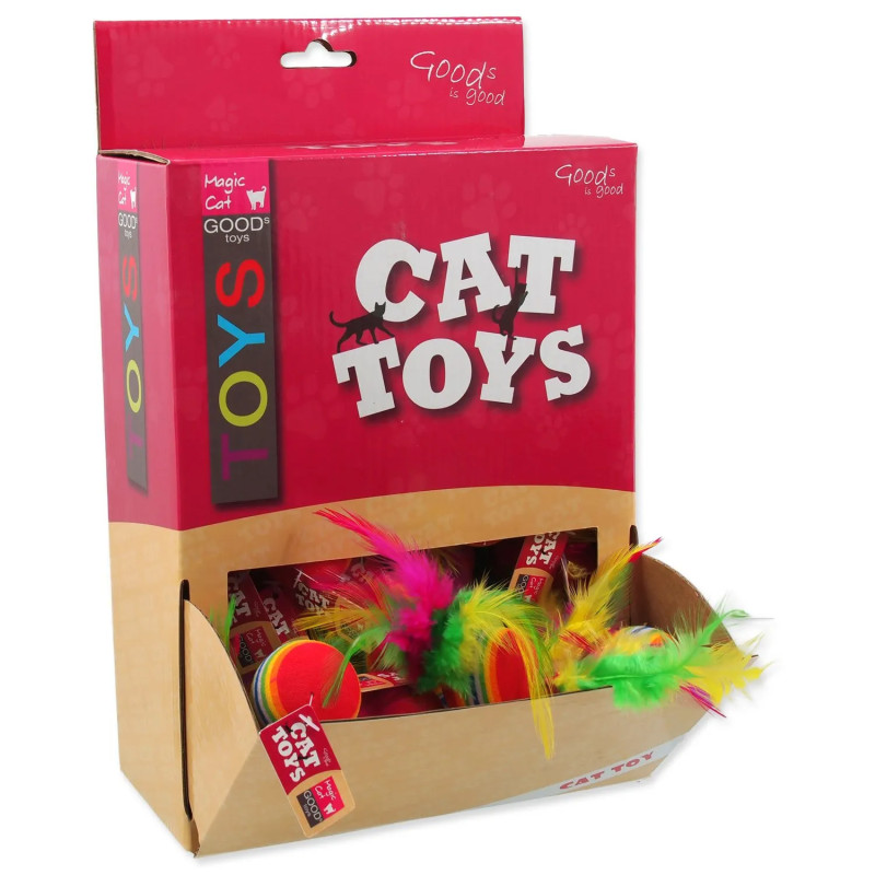 Igračka Magic Cat loptica s perjem 3,8 cm 60 kom