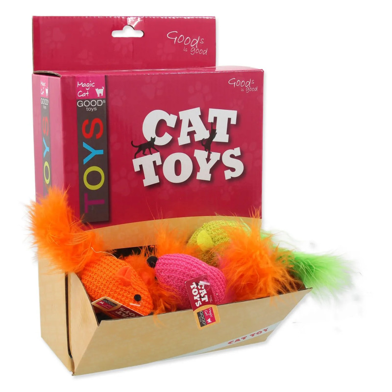 Igračka Magic Cat mišica od pamuka s catnipom 6 cm 40 kom
