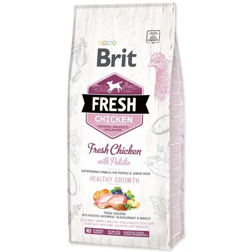 Hrana Brit Fresh Chicken with Potato za štence Healthy Growth 12kg
