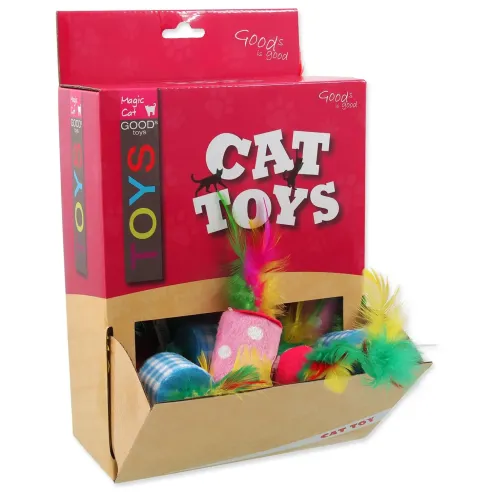 Igračka Magic Cat valjak s perjem, pamuk 5 cm 24 kom