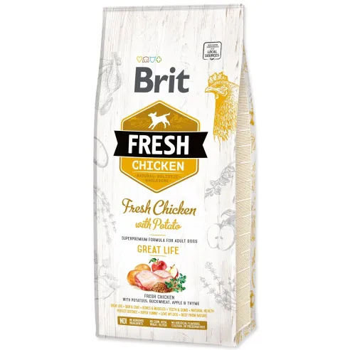 Hrana Brit Fresh Piletina s krumpirom za odrasle Great Life 12 kg