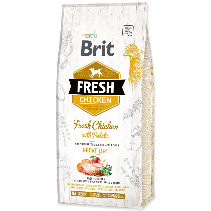 Hrana Brit Fresh Piletina s krumpirom za odrasle Great Life 12 kg