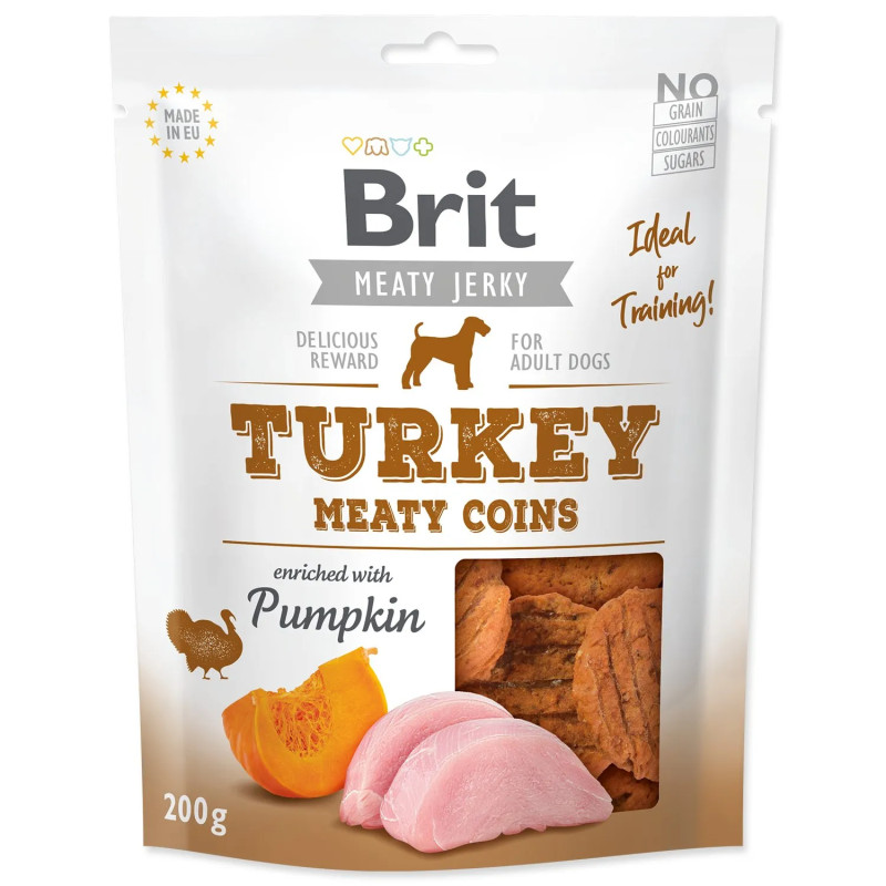 Poslastica Brit Jerky Meaty puretina, kolutići 200g