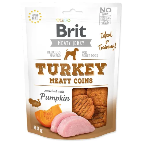 Poslastica Brit Jerky Meaty puretina, kolutići 80 g