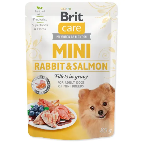 Kapsica Brit Care Mini zec i losos, fileti u umaku 85g