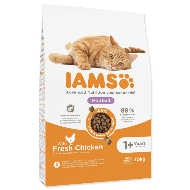 Hrana IAMS Cat Adult/Senior Hairball Chicken 10 kg