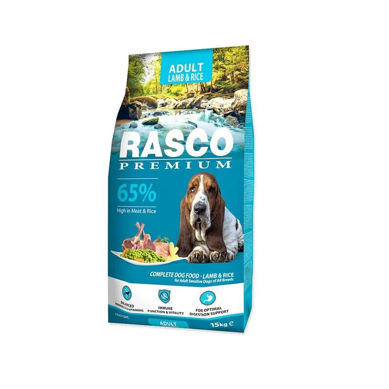 Rasco Premium Adult janjeće s rižom 15 kg