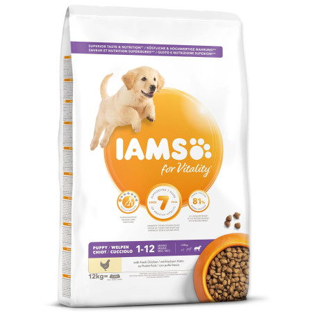 Hrana IAMS Dog Puppy Large Chicken 12 kg